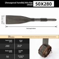thumbnail image 1 of 50mm Hex Shank Electric Hammer Chisel - Premium Copper-Built Flat Chisel Tool for Motor Wire Disassembly, Electronic Repairs & DIY Projects | Wide Head Design, Compact Size, Multi-Functional as, 1 of 6