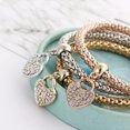 thumbnail image 3 of 3 unids/set multicapa mariposa corazón elefante encantos cadena pulsera cristal pulsera elástica para mujeres niñas joyería Feliz Sencillez, 3 of 4