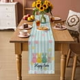 thumbnail image 2 of Easter Table Runner 48 Inches, Polka Dot Bunny Farmhouse Vintage Green Striped Bed Runner Dresser Scarves Tabletop for Indoor Outdoor Parties/Ceremony/Banquet, 13" x 48", 2 of 8