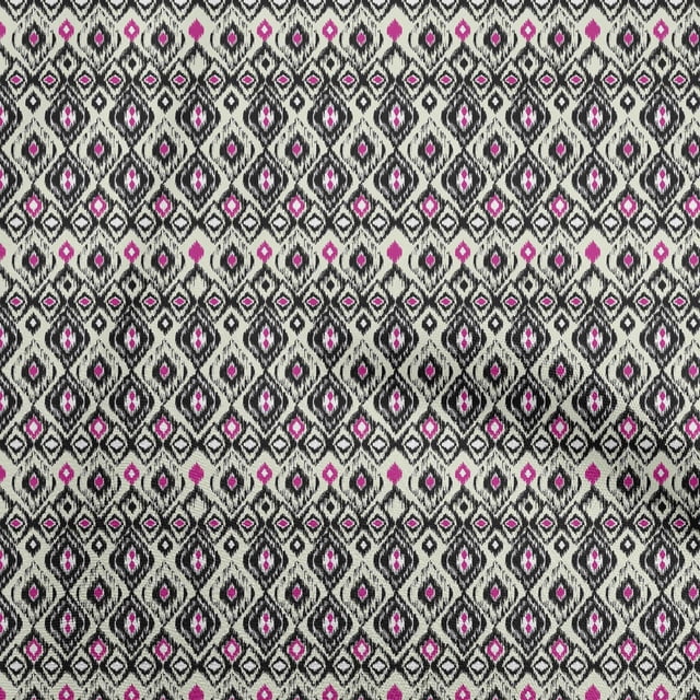 oneOone Cotton Poplin Mint Fabric Ikat Sewing Craft Projects Fabric Prints By Yard 42 Inch Wide