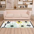thumbnail image 2 of Yayeee Runner Rug for Bedroom 2'x6' Machine Washable Hallway Non Slip Mat, White Flower, 2 of 8