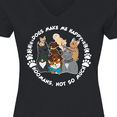 thumbnail image 4 of Inktastic Dogs Make Me Happy, Hoomans Not So Much-Cute Dog Family Women's V-Neck T-Shirt, 4 of 5
