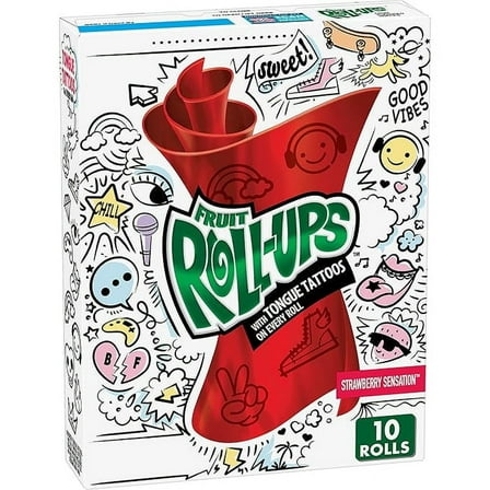 Fruit Roll-Ups Fruit Flavored Snacks, Strawberry Blast, 10 Ct, 5 oz