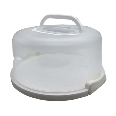 

Kohagoki Top Shelf Elements Round Cake Carrier Two Sided Cake Holder Serves as Five Section Serving Tray Portable Cake Stand Fits 10 inch Cake Cake Box Comes with Handle Cake Container Holds Pies