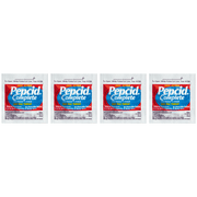 Pepcid Complete Dual Action Acid Reducer and Antacid Chewable Berry Flavor on The Go Convenience Packets Individually Sealed, 1 Tablet Per Packet, UNBOXED (4 Pack)