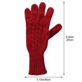 thumbnail image 3 of Jiibva Wool Knit Gloves Women Touchscreen Warm Gloves with Long Wrist Cuffs Windproof Cold Weather Gear, 3 of 7