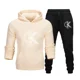 thumbnail image 3 of CK-Conjunto de sudaderas con capucha y pantalones con estampado de tendencia para hombre y mujer, chándales informales, conjunto de ropa deportiva, simplicidad relajada informal, talla grande, 3 of 5
