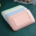 thumbnail image 6 of Cereal Plates 8 Pieces, Unbreakable Wheat Straw Plates, Microwave and Dishwasher Safe Reusable Plates Set, for Dessert Cupcake, Salad, Steak Home and more (8 Pcs Rectangle), 6 of 7