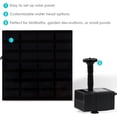 thumbnail image 2 of Sunnydaze Outdoor Landscape Pond Pool Bird Bath Fountain Small Solar Powered Submersible Water Pump - 40 GPH, 2 of 6