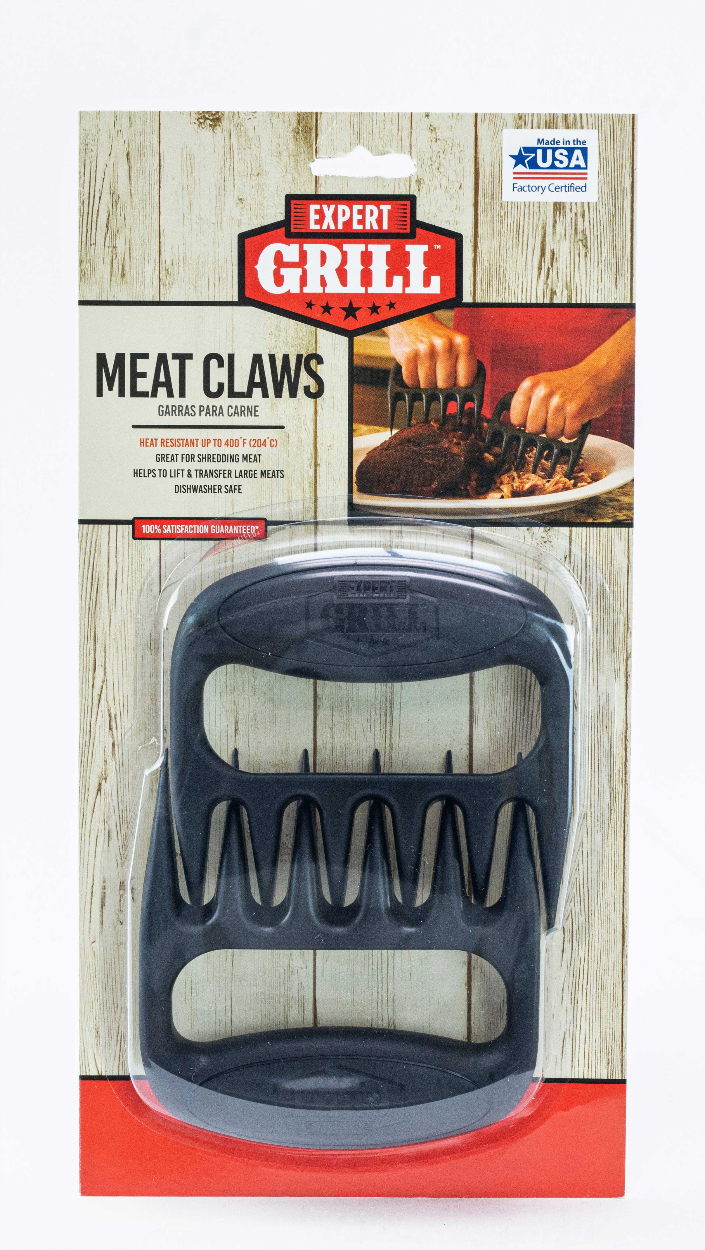 GrilLight GrillClaw Meat Shredder Bear Claws - Comfy Ergonomic Grip |  Strong Enough to Lift 50 Lbs | FDA Approved, BPA Free