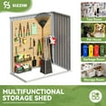 thumbnail image 5 of Bapipro 5' x 3' ft Storage Shed, Outdoor Shed with Lockable Door for Garden, Black, 5 of 8