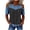 Black, variant on Womens Summer Tops Cold Shoulder Denim Tops Stylish Casual Blouse Crew Neck Polka Dots Loose Tees