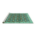 thumbnail image 2 of Ahgly Company Machine Washable Indoor Round Persian Turquoise Blue Traditional Area Rugs, 8' Round, 2 of 4