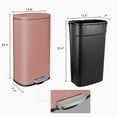 thumbnail image 6 of Pirecart 8 Gallon / 30 Liter Kitchen Trash Can, Stainless Steel with Removable Inner Bucket, Soft-Close Lid, Orange, 6 of 9