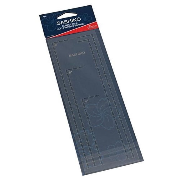 Sew Easy Sashiko Embroidery Border Ruler with 4", 6", 8" Markings