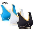 thumbnail image 5 of UPPADA Womens 2 Pack Sports Bras Seamless Wireless Sleep Bras Comfortable Mesh Bras Yoga Bra Plus Size Workout Sports Bra Casual Fitness Bra Ladies Bras Clearance Sale,L, 5 of 9