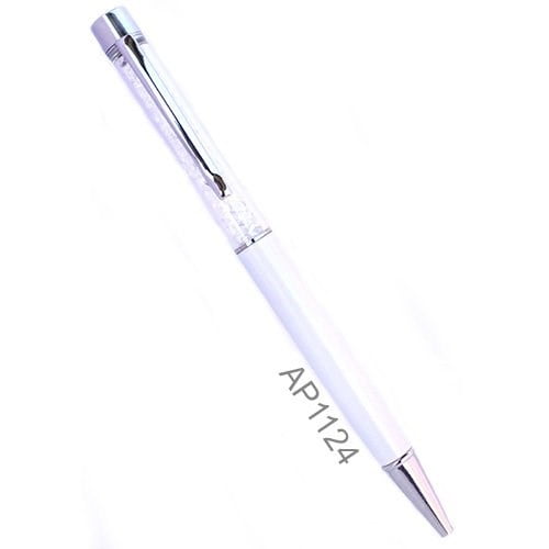 Free Pouch & Refill Stunning Crystal Ballpoint Pen With Music Note Pendant 
