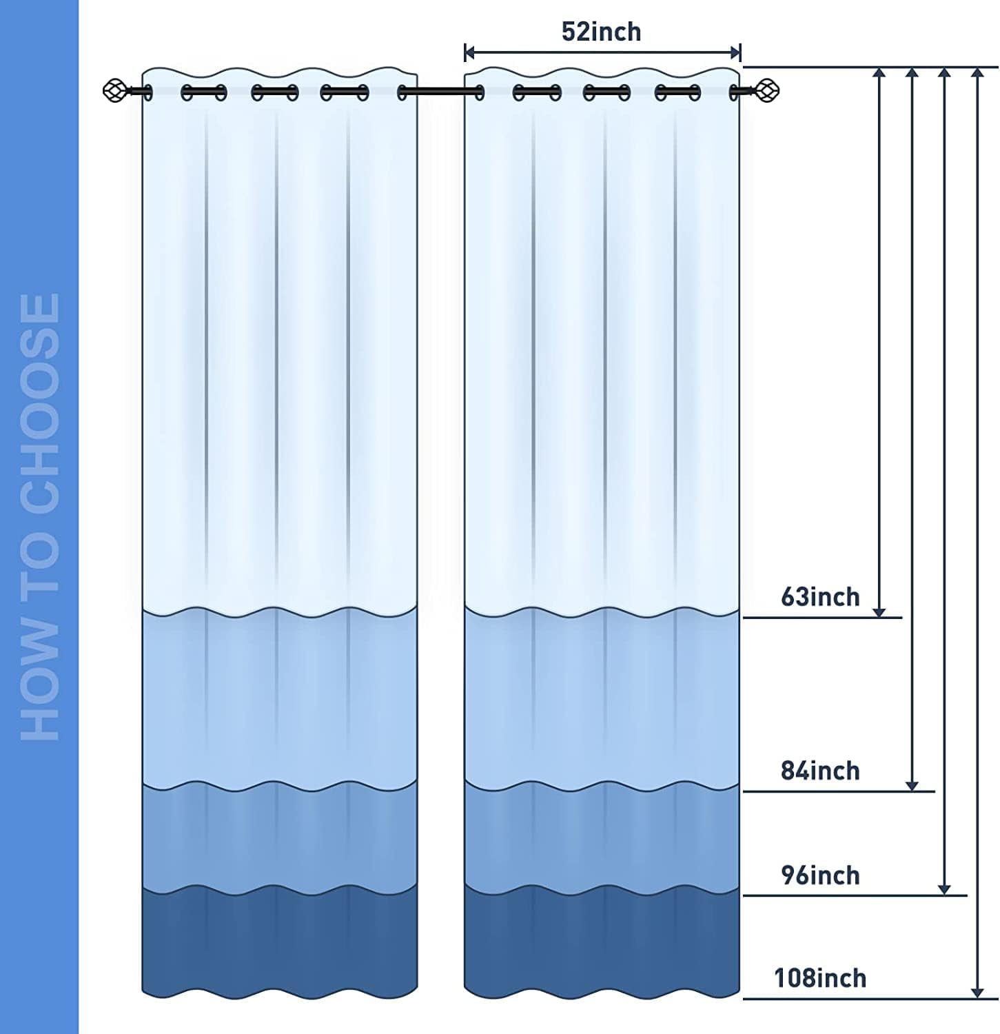 Beach Ocean Blackout Window Curtains - Costal Sunrise Sunset Natural Sky Sea Sand Landscape Decor Home Bedroom Living Room Grommet Window Drapes 2 Panels Set,42"x 54"