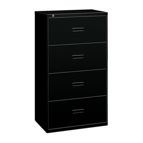 Hon Filing Cabinet 400 Series Four Drawer Lateral File Cabinet 30w X 19 1 4d X 53 1 4h Black 434lp Walmart Com Walmart Com