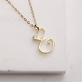 thumbnail image 1 of Petit Collier Alphabet Cursif 26 Lettres A-Z Logo Tag Symbole Pendentif Chaîne Clavicule, 1 of 5
