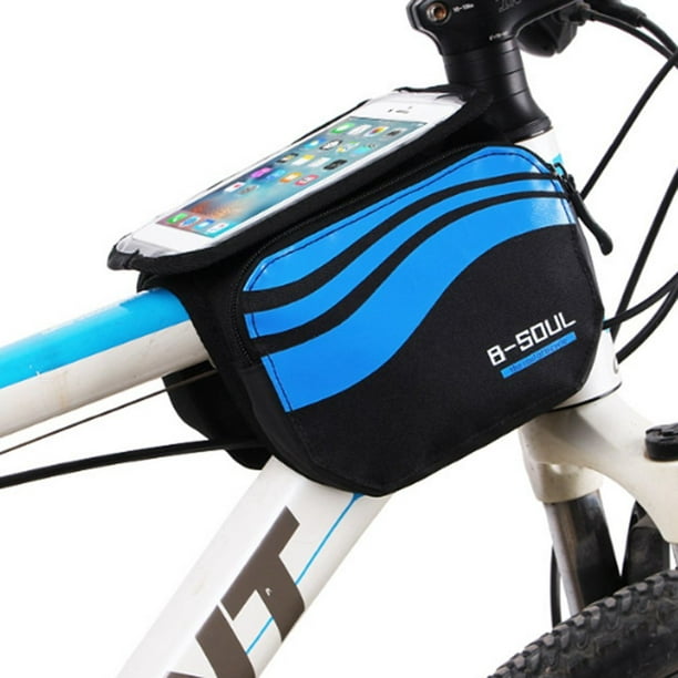 Sac de Selle de Cadre de Bicyclette B-SOUL 5 / 5.7 Pouces Support de Téléphone Portable Équitation en Plein Air