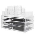 thumbnail image 1 of Cosmetic Organizer Drawer – Clear Acrylic Makeup Storage with Lids, Space Saving Desk Organizer for Beauty Essentials, 1 of 5