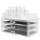 thumbnail image 1 of Cosmetic Organizer Drawer – Clear Acrylic Makeup Storage with Lids, Space Saving Desk Organizer for Beauty Essentials, 1 of 5