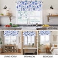 thumbnail image 5 of 2 Pack Blue Purple Valance for Window Pansy Flowers Abstract Watercolor Ombre Petals Kitchen Valance Rod Pocket Short Curtain Topper Decorative Window Treatment for Living Room Bedroom 42"x12", 5 of 8