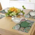 thumbnail image 4 of Ambesonne Retro Place Mats Set of 4, Oriental Hippie Motif, Standard Size, Multicolor, 4 of 6