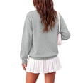 thumbnail image 4 of Lumtrix Womens Oversized Sweatshirts Fleece Solid Tops Fall Winter Crewneck Pullover Caasual Long Sleeve Shirts Gray 3XL, 4 of 4