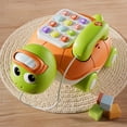 thumbnail image 2 of Cartoon Turtle Pull String Phone Toy with Music and Light Early Educational Learning for Children, 2 of 6