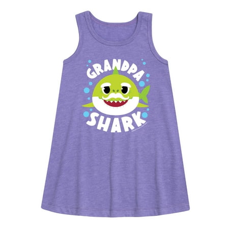 

Baby Shark - Grandpa Shark - Toddler and Youth Girls A-line Dress