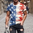 thumbnail image 2 of Kladzum 4th Of July Independence Day Men's & Big Men's Fashion Graphic T-Shirts Short Sleeve Crew Neck Casual Loose Fit Shirts Summer Daily Workout Shirts M-4XL, 2 of 6
