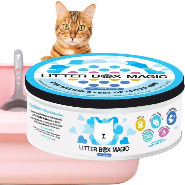 Tarro desodorizante para gatos Litter Box Magic Cat, 500 ml, aroma fresco