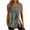 Green, variant on Fesfesfes Gym Shirt Fashion Womens Casual Printed Square Neck Short Sleeve Buttons Tops Loose Blouses Women Clothing 6(M)