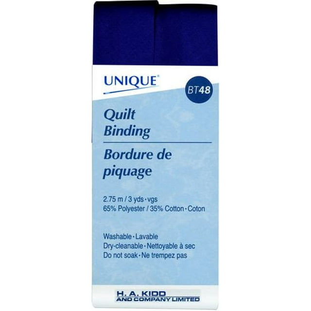 UNIQUE Quilt Binding — 25 mm × 2.75 m, 65/35 polycoton (Stone Blue)