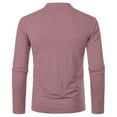 thumbnail image 4 of Resicozy Men's Henley Shirts Long Sleeve Fashion Lightweight Button Plain T-Shirt Casual Basic Tees Tops Hot Pink 2XL, 4 of 7