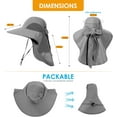 thumbnail image 7 of Kiibsot Womens Sun Hat UV Protection, Foldable Waterproof Wide Brim Bucket Hats with Neck Flap for Summer Beach Fishing Hiking, 7 of 7