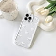 thumbnail image 2 of AIR-Compatible with iPhone 14 Pro Case Cute Clear White Durable Ribbon Bowknot Pattern for Girls Women Soft TPU Transparent Full Camera Lens Shockproof Protective Phone Cover - White, 2 of 4