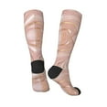 thumbnail image 4 of Daiia Sports Socks Rose Gold Glitter Splatter Printed Novelty Crew Socks for Men Women Knee High Socks Cotton Socks Soft & Breathable Support Unisex Socks, 4 of 9