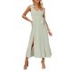 thumbnail image 1 of Vestido informal de mujer con cuello en V y espalda escotada: versátil para el día a día y las vacaciones, primavera/otoño, lavable a máquina, tallas S-XL, largo 108-112 cm., 1 of 4
