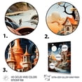 thumbnail image 3 of Designart "Bizare Dream Castle" Cityscapes Floater Framed Wall Art Print, 3 of 7