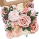 thumbnail image 1 of Flores Artificiales Serwalin Rosa Boda Decoración Rosa Polvorienta, 1 of 7