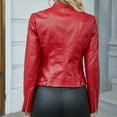 thumbnail image 6 of Babysbule Fall Jackets for Women Women - Casual Coat Long Sleeves Suit Style Leather Jacket Women Women's Tops Blouse, 6 of 6