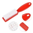 thumbnail image 4 of Unique Bargains 4 Pcs Fingernail Cleaner Nail Brush Fingernail Cleaning Tools Manicure Brush with Plastic Handle Red, 4 of 8