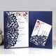 thumbnail image 2 of Tarjeta de invitación de boda cortada con láser, tarjeta de felicitación personalizada, negocios con tarjeta RSVP, decoración de fiesta, elegante, 50 piezas, 2 of 4