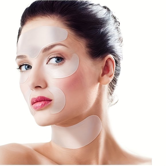 LEEYNEER 5pcs Reusable Silicone Face Masks - Ideal for Forehead Eyes Neck & Cheeks - All Skin Types Beauty & Skincare Beauty |Minimalist Design|Reusable Masks