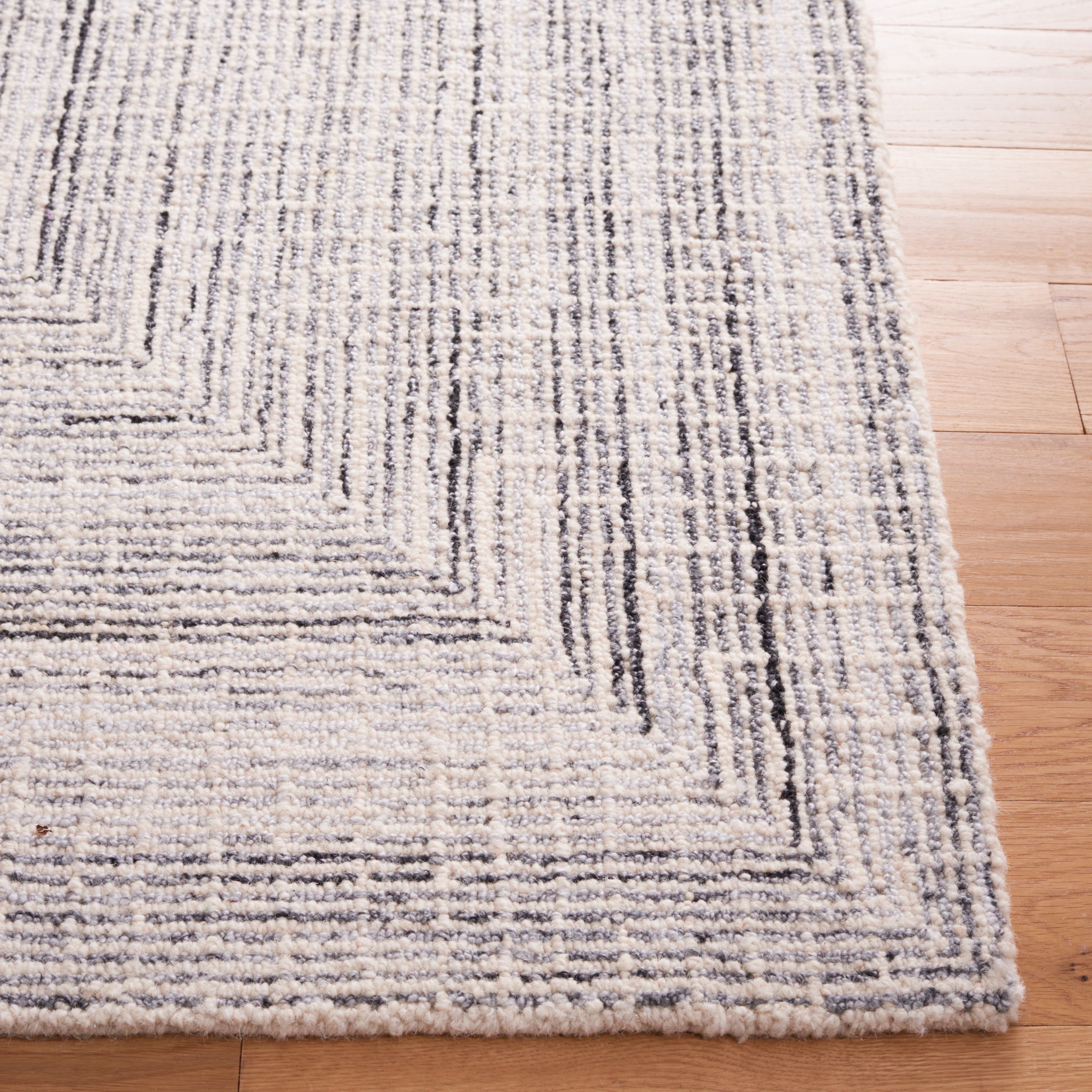 SAFAVIEH Abstract Cleto Abstract Area Rug, Black/Ivory, 8' x 10'