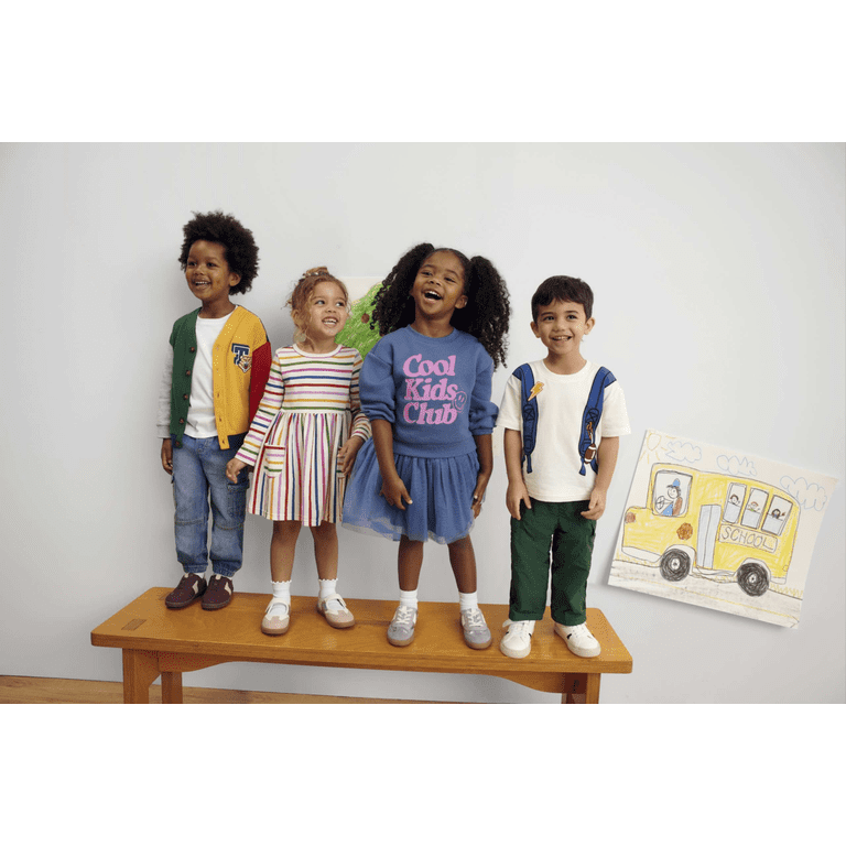 Wonder Nation Girls Graphic Sweatshirt & Tulle Skirt Set photo 4