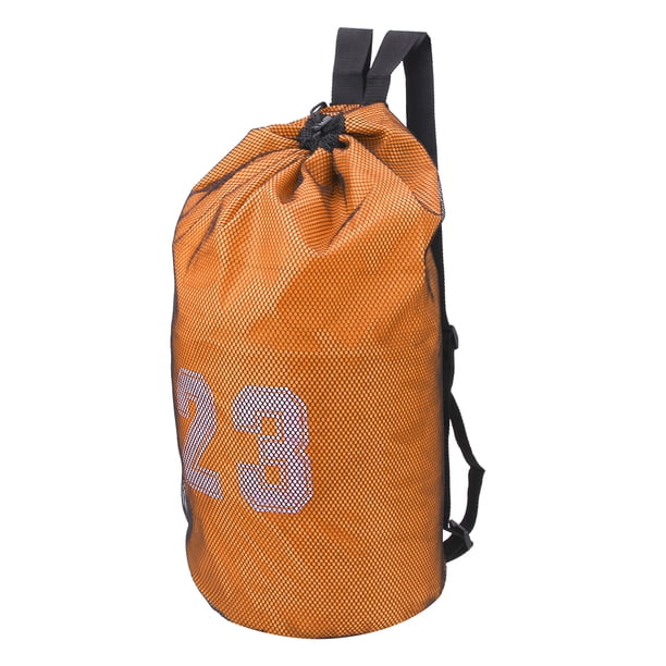 Mochila deportiva de tela Oxford con cordón, mochila de entrenamiento físico para baloncesto, fútbol, naranja